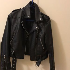 Zara Basic Faux Leather Jacket
